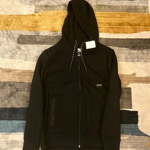 Simple black zip up hoodie